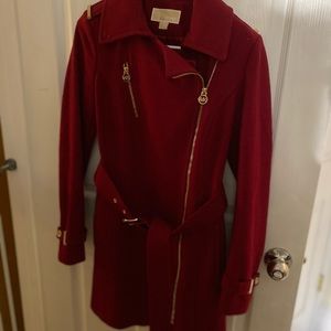 Michael Kors size 2 red and gold dress coat